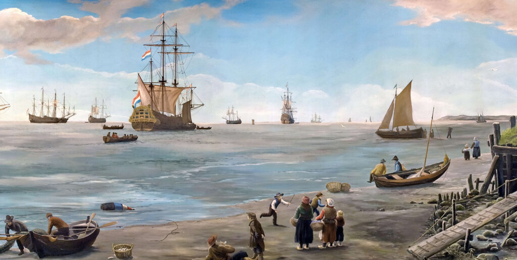 Schilderij De Rede van Texel door Johan Reydon