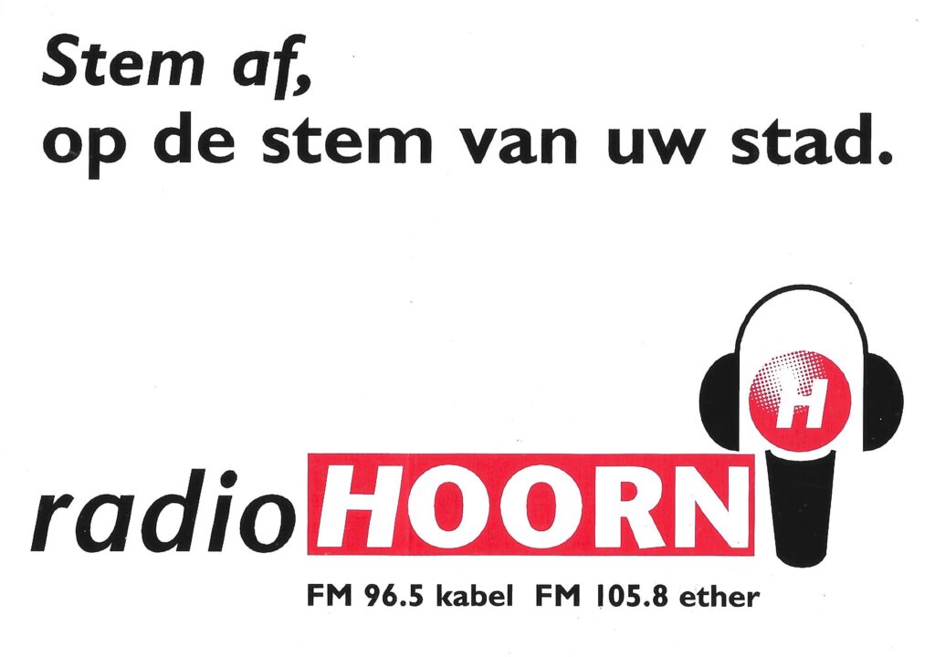 Sticker met logo van Radio Hoorn